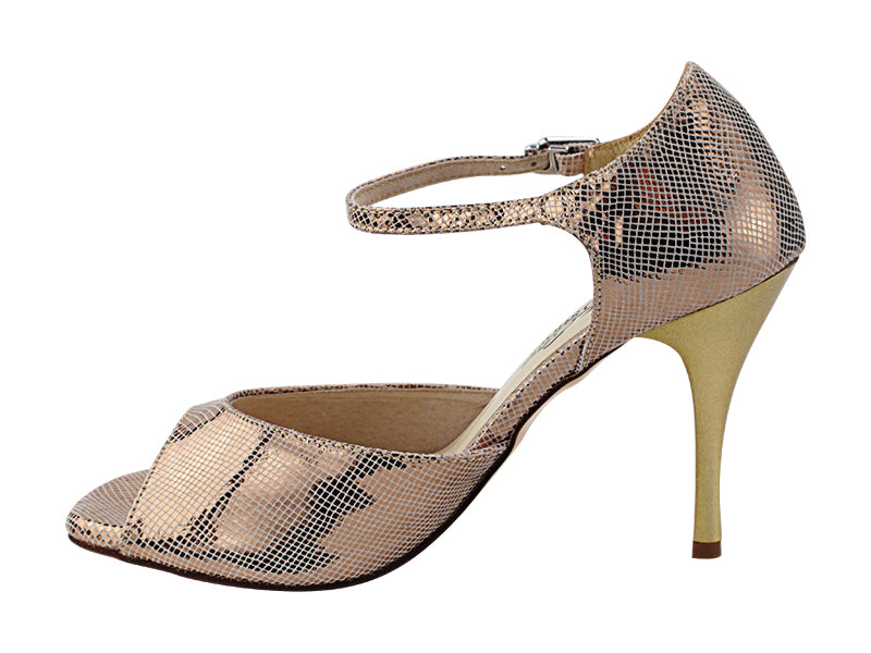 Very Fine VFTango 001 Copper Gold Ladies Tango Shoes with Single Strap