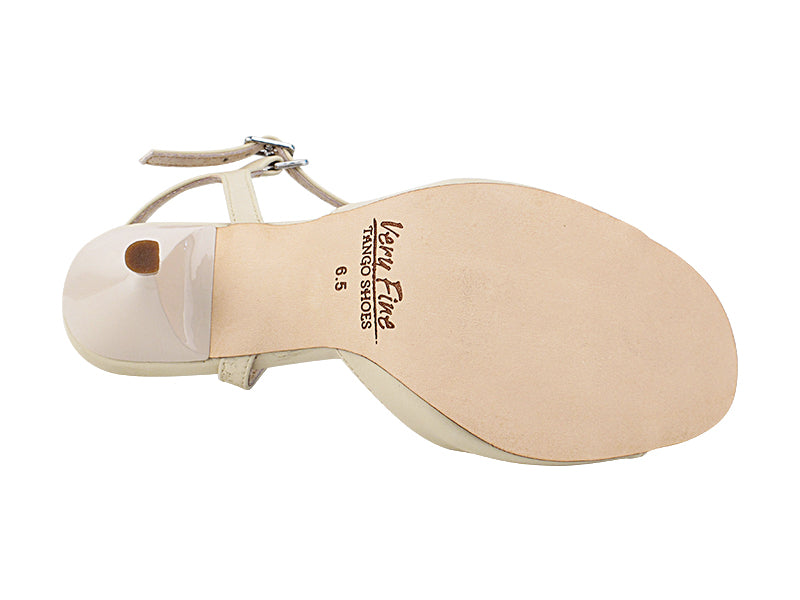 Very Fine VFTango 007 Light Beige Leather Ladies Tango Shoes with T-Strap