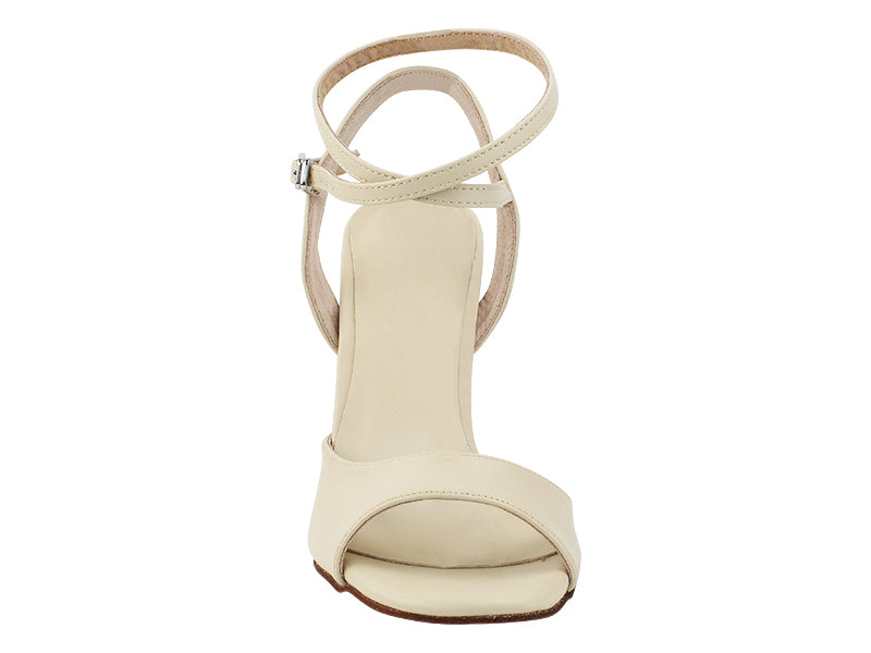 Very Fine VFTango 009 Light Beige Leather Ladies Tango Shoes with Criss Cross Ankle Strap
