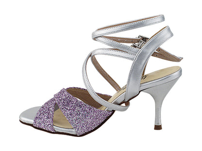 Ladies Lavender Glitter Tango Shoes