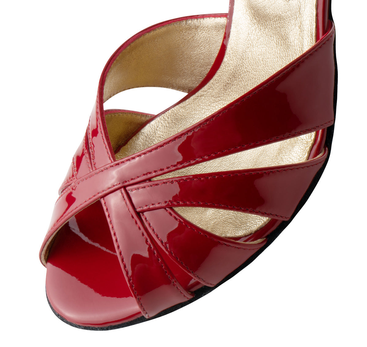 Werner Kern Adora Ladies Open Toe Red Patent Leather Salsa Tango Dance Shoe