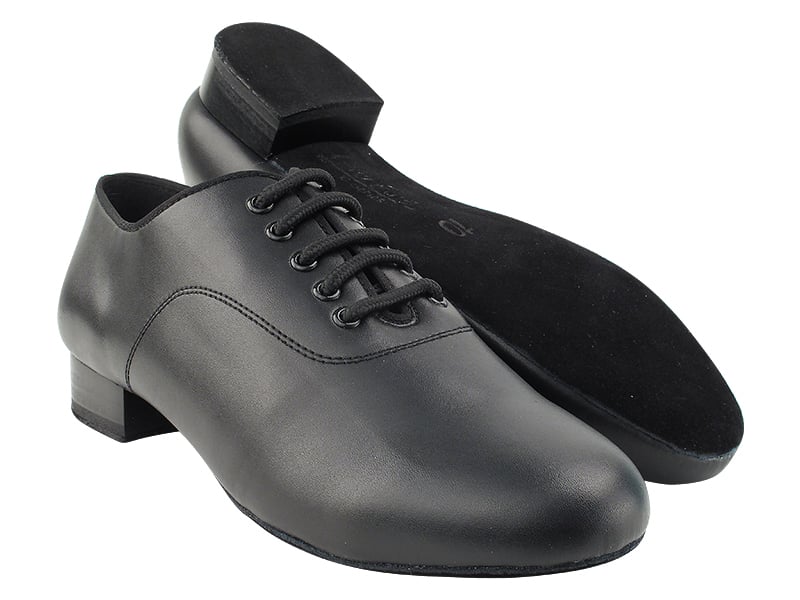 Very Fine Black Leather, Black Oxford, and Coffee Brown Leather Men's Ballroom Shoes 2503 In Stock