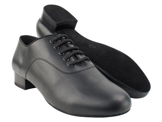 Very Fine C2503 Black Leather and Black Oxford Men's Ballroom Shoes