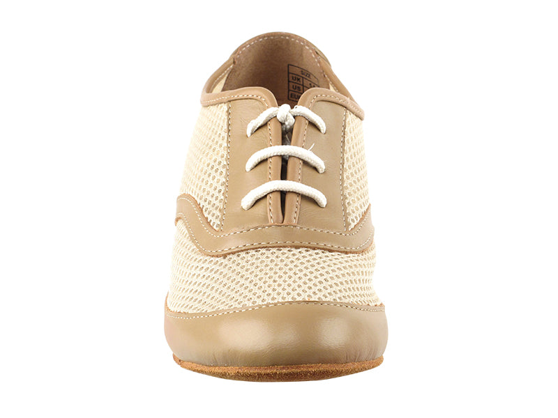 Very Fine CD1108_sale Light Tan Nude Leather and Breathable Mesh Ladies Practice Dance Shoe