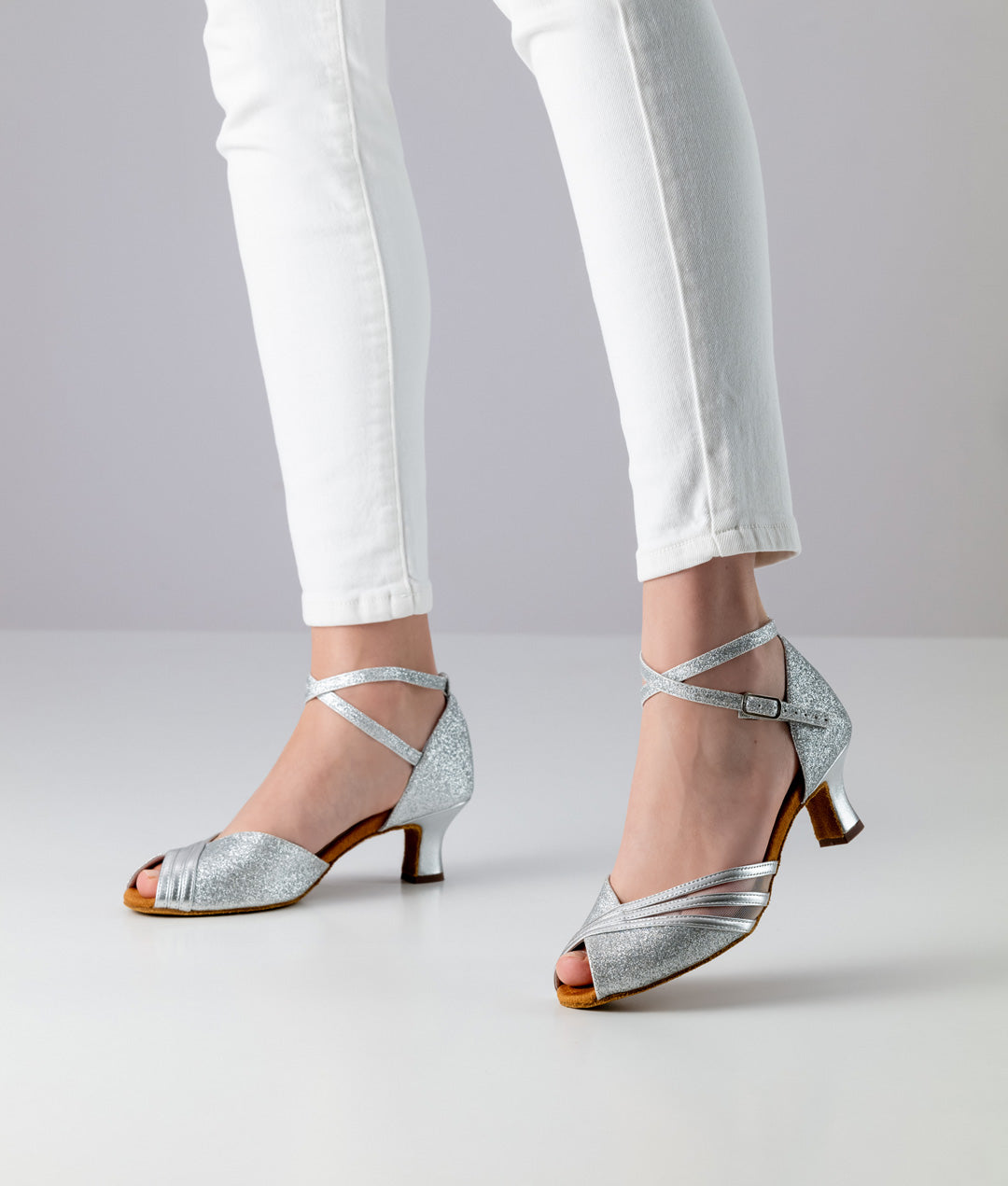 Dance Shoe with Criss Cross Ankle Straps