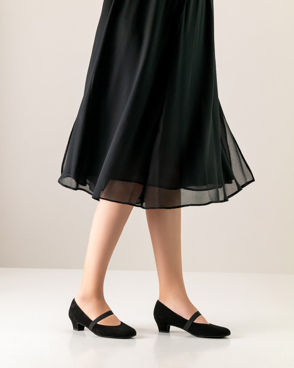 Werner Kern Daniella Ladies Ballroom Shoes in Black Suede with Single Strap