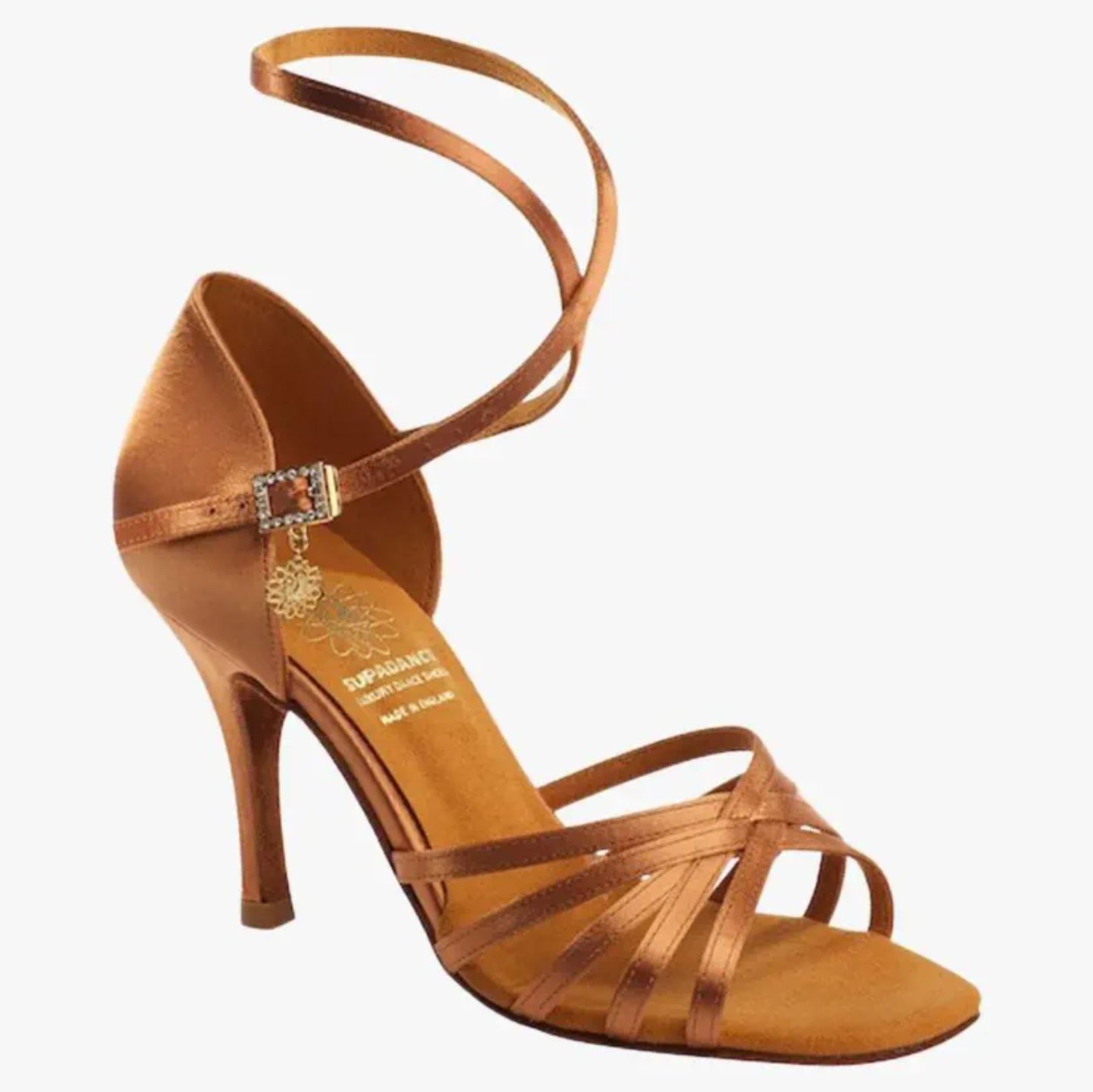 Satin Ladies Dance Shoe with Wrap Around Ankle Strap