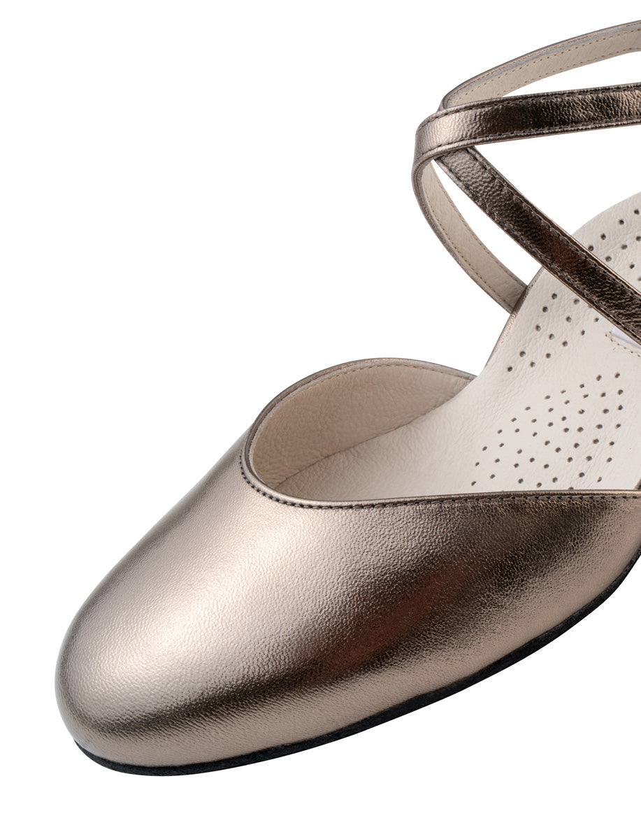 Werner Kern Felice Ladies Smooth Ballroom Shoes in Nappa Leather in Antique, Black, or Beige with Crossing Straps