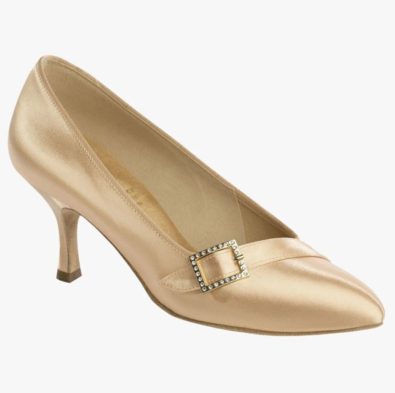 Supadance Ladies Pointed Toe Standard Shoes with Decorative Strap and Diamante Buckle 1023