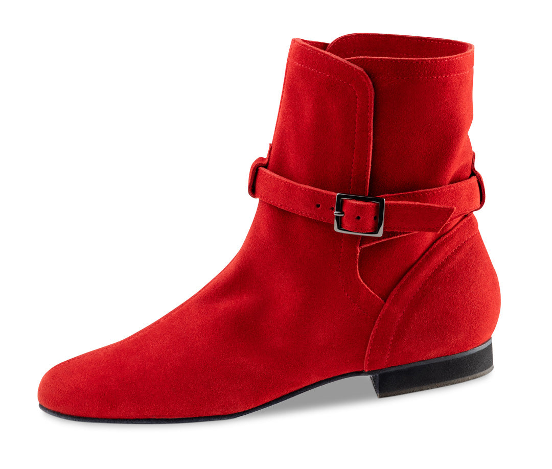 Werner Kern Harper Ladies Suede Leather Ankle Social Dance Boot Available in Brown, Black, and Red