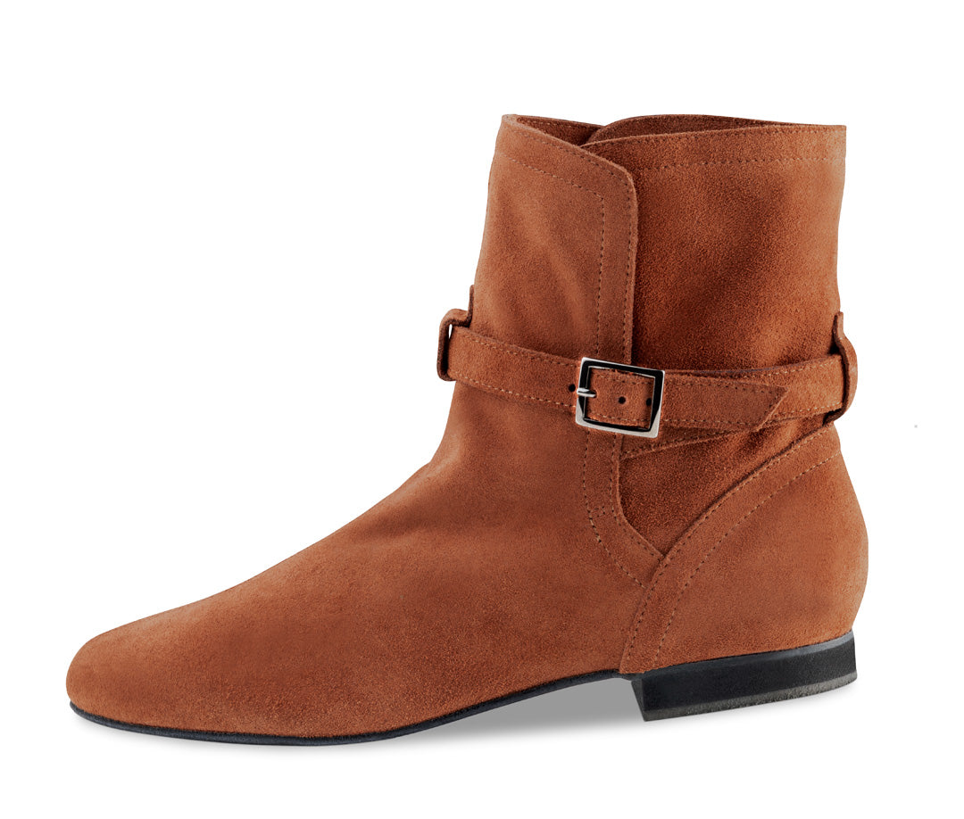Werner Kern Harper Ladies Suede Leather Ankle Social Dance Boot Available in Brown, Black, and Red