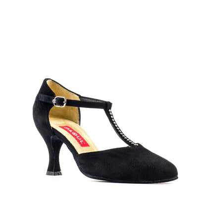 Women's tango dance shoe in black suede
