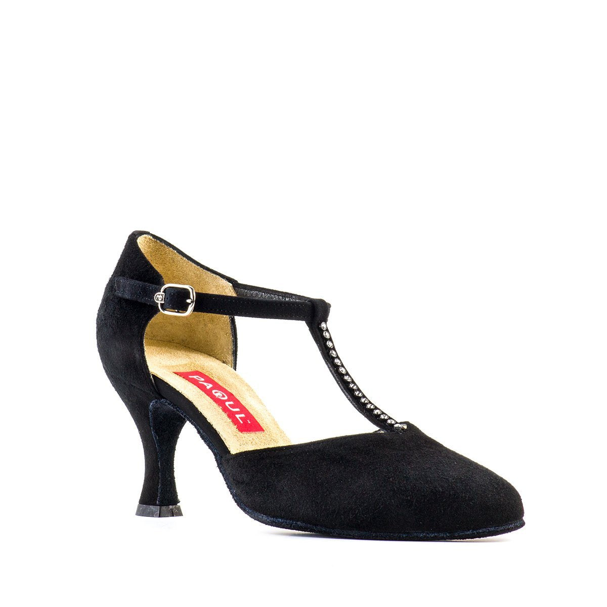 Women's tango dance shoe in black suede