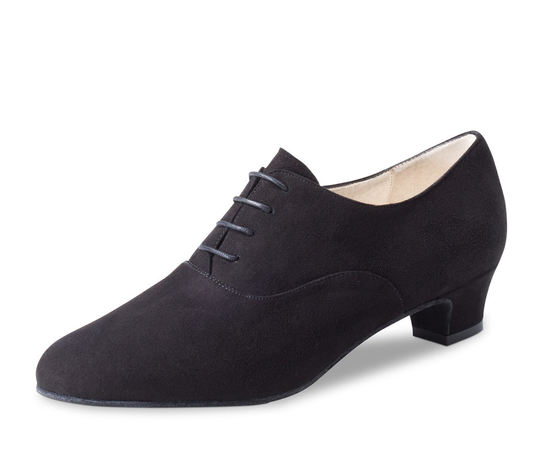 Ladies Practice Dance Shoes in Black Suede with a variety of Heel Heights