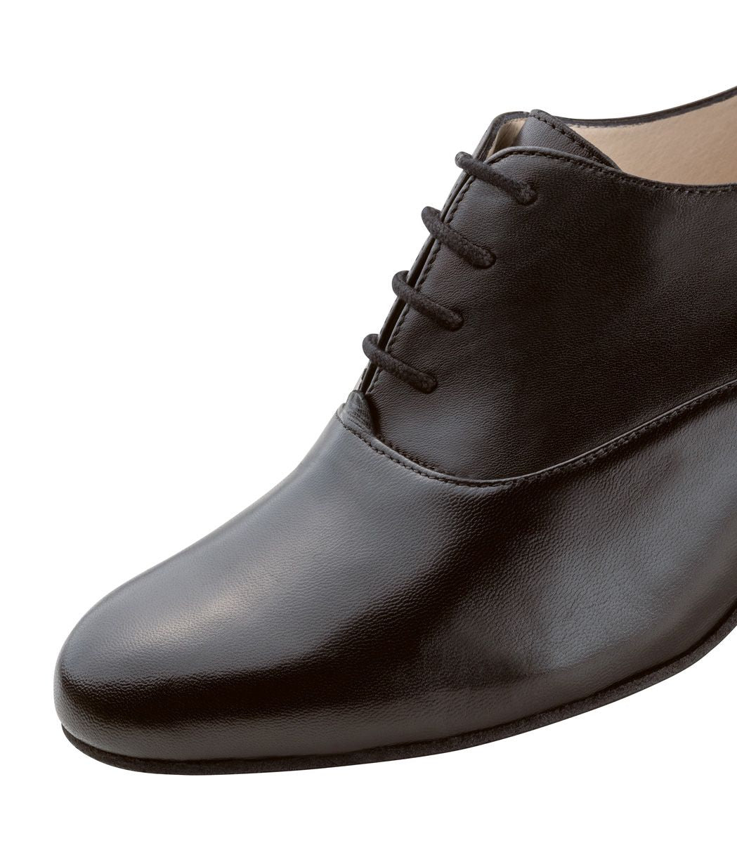 Ladies Practice Dance Shoes in Black Leather with a variety of Heel Heights