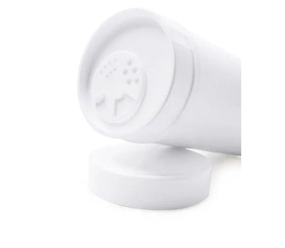 Bottom view of Supadance anti-slip powder container, featuring a perforated dispenser for controlled application. Perfect for improving grip on dance surfaces.