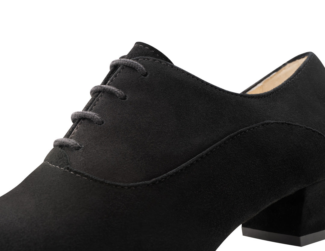 Runa 4-Hole Lace Up Practice Shoe in Black Suede