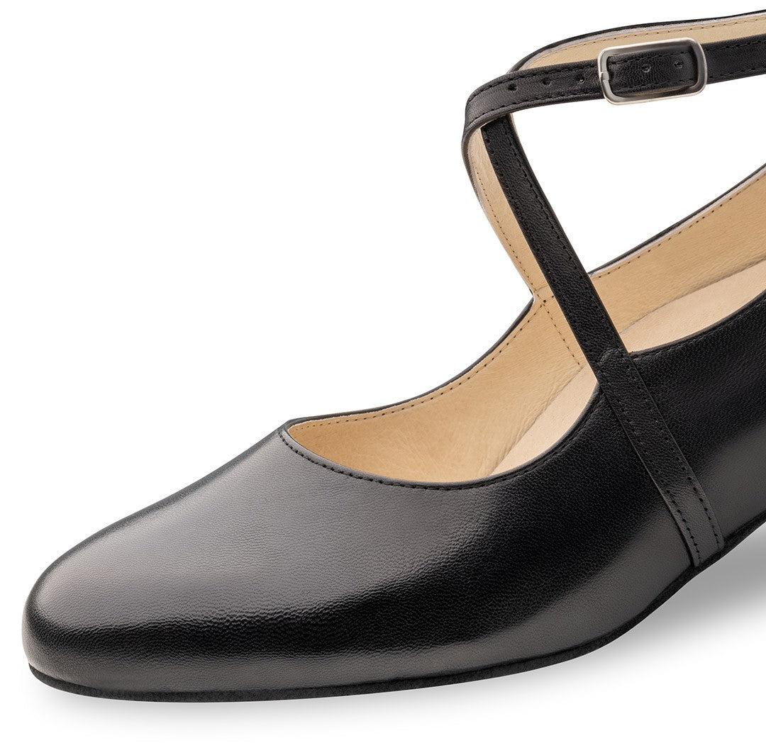 satin black dance heel for women
