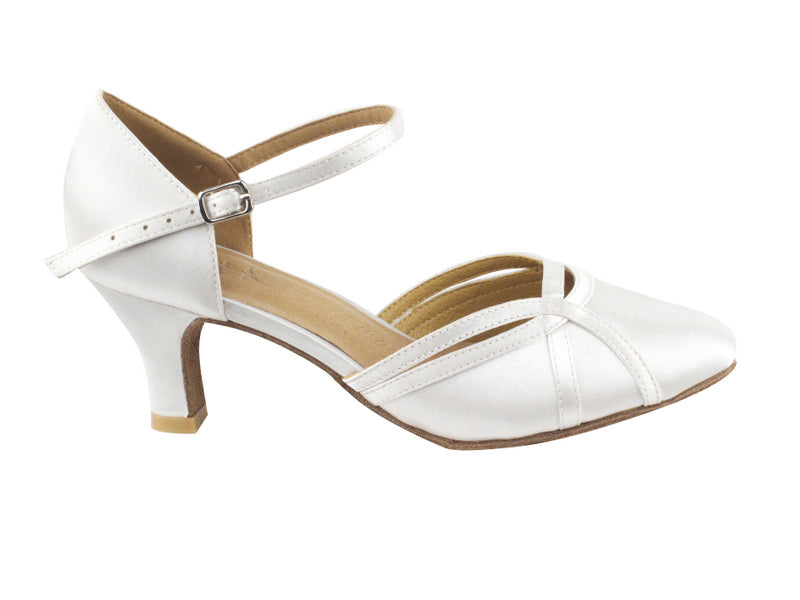 Very Fine SERA3540 Ladies Ballroom Dance Shoe with Trim Detailing Available in Red, Tan, and White Satin
