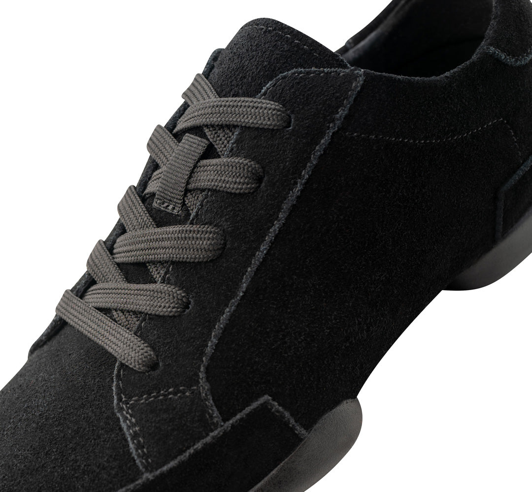 suede black dance shoe for ladies