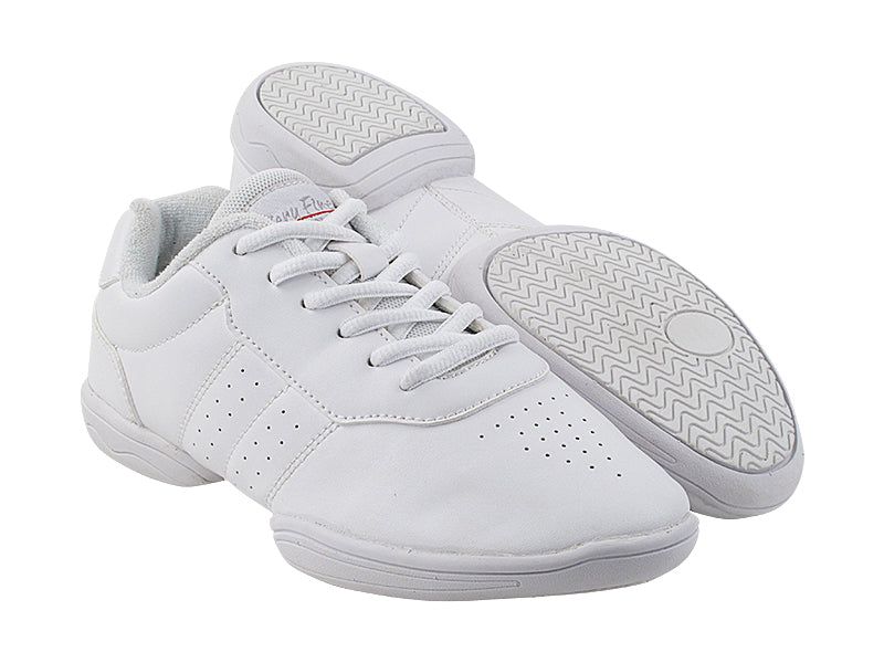 Very Fine Unisex Split Sole Lightweight White Leather Practice Dance Shoe Sneaker 025 In Stock