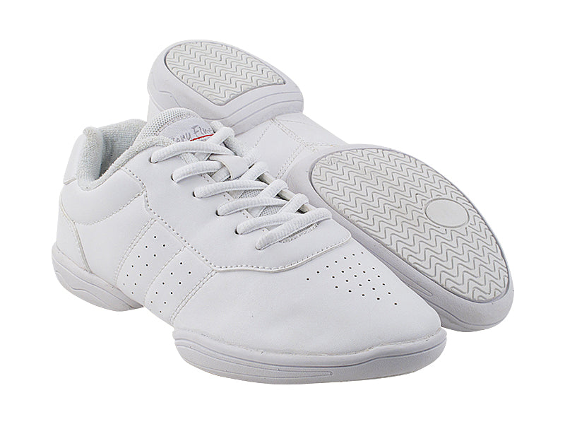 Very Fine VFSN025 Unisex Split Sole Lightweight White Leather Practice Dance Shoe Sneaker