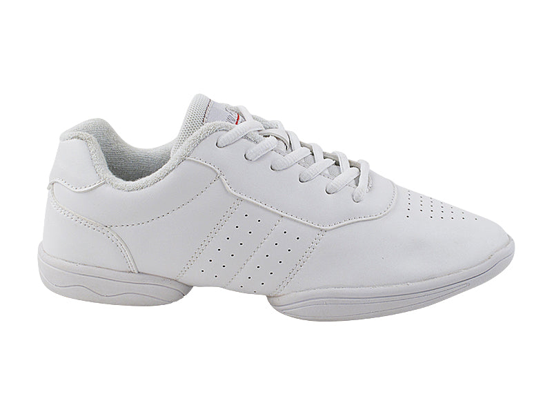 Very Fine Unisex Split Sole Lightweight White Leather Practice Dance Shoe Sneaker 025 In Stock