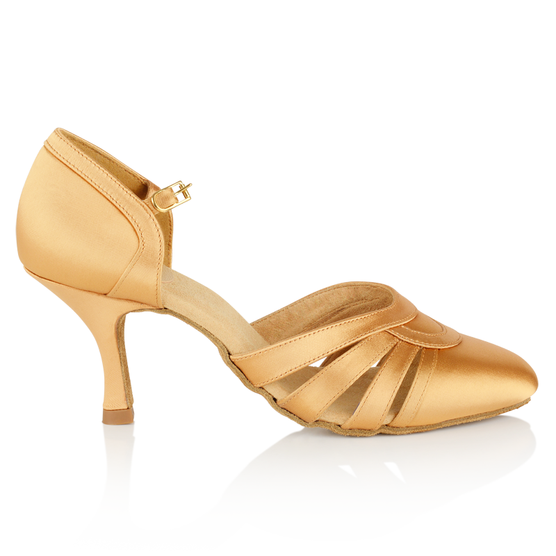 smooth satin flesh colored dance shoes