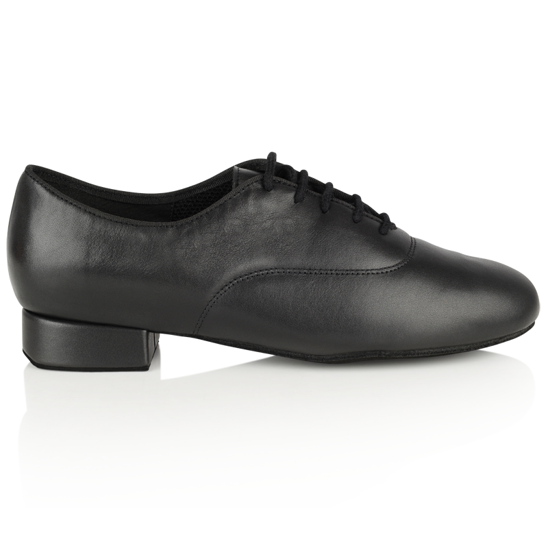 Ray Rose 330 Sandstorm Black Leather Men's Standard Ballroom Dance Shoe with Pro-Glide Impact Heel