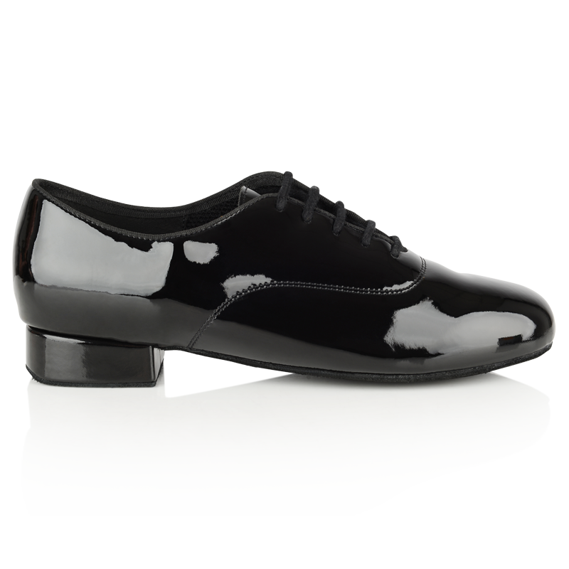 Ray Rose 330 Sandstorm Black Patent Men's Standard Ballroom Dance Shoe with Pro-Glide Impact Heel