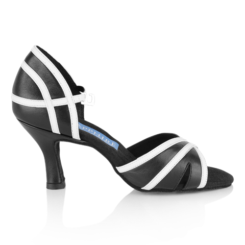 Ray Rose Aurora Black/White Leather Ladies Latin Dance Shoe