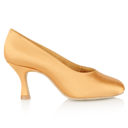 satin standard ballroom shoe with closed sides