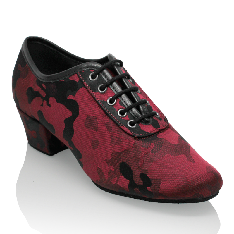 Ray Rose 415 TEX Solstice Red Camouflage Fabric Ladies Practice Dance Shoe