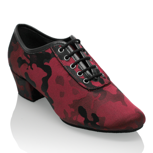 Ray Rose 415 TEX Solstice Red Camouflage Fabric Ladies Practice Dance Shoe