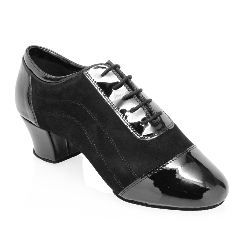 nappa suede and patent leather ballroom shoes