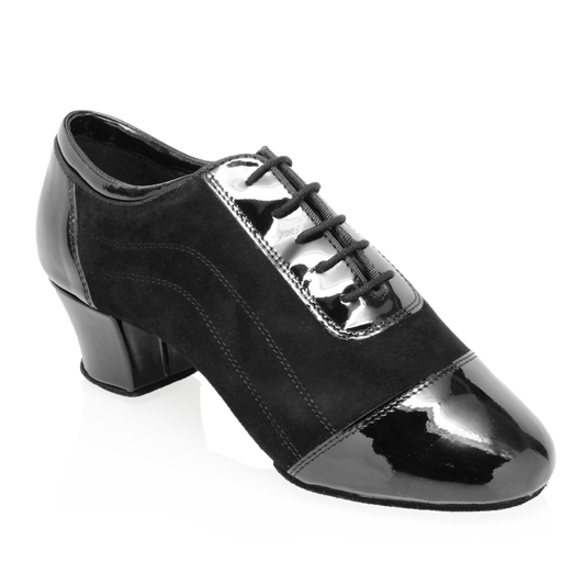 nappa suede and patent leather ballroom shoes