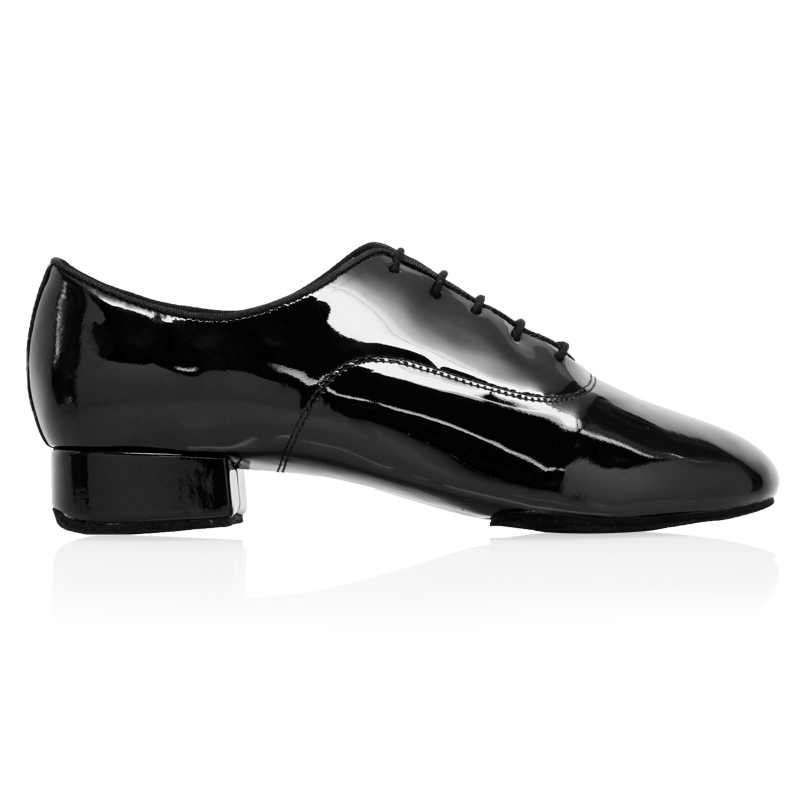 benedetto black ballroom dance shoe in patent leather