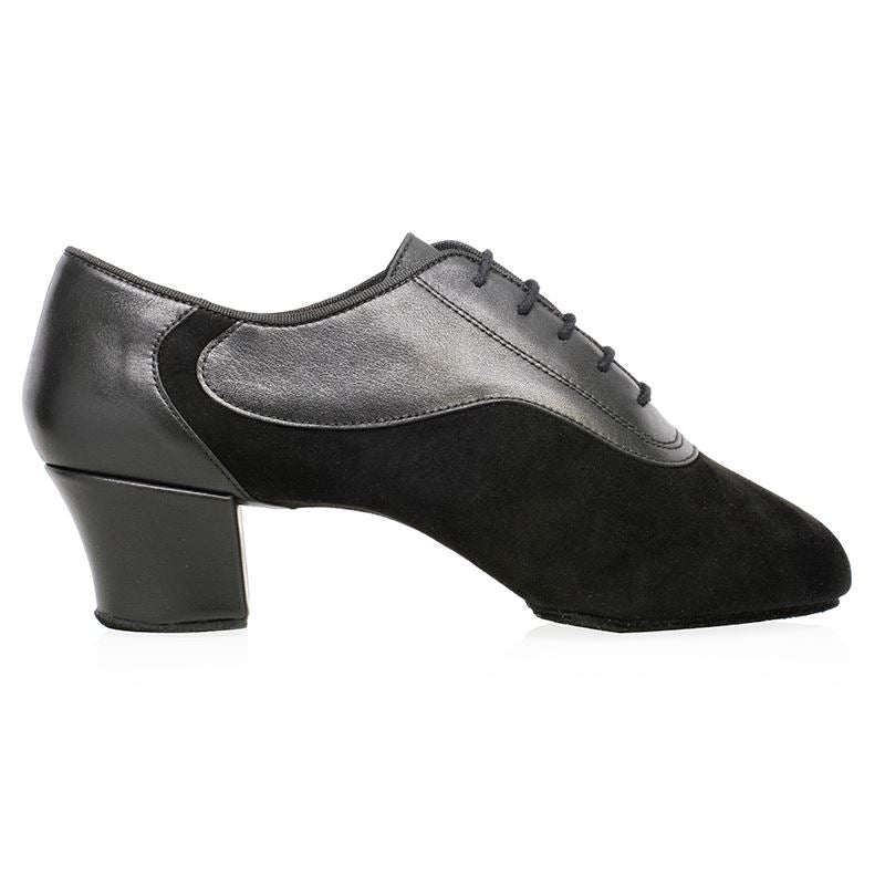 latin dance shoes in black suede and leather