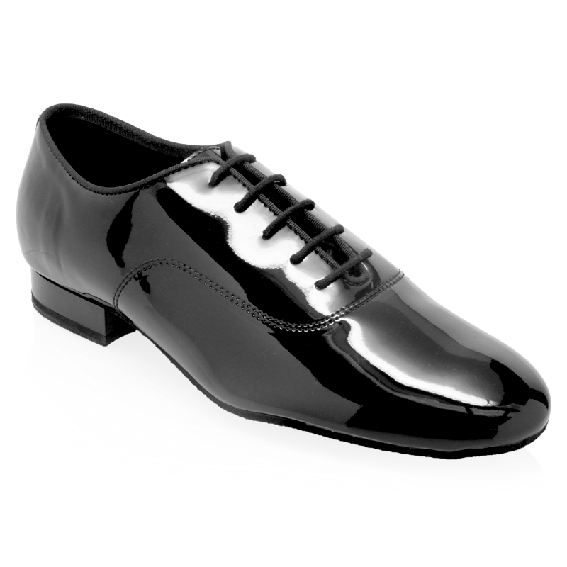 black patent standard ballroom dance shoes