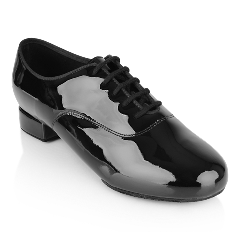 Ray Rose 335 Windrush Black Patent Men's Standard Ballroom Dance Shoe with Pro-Glide Impact Heel
