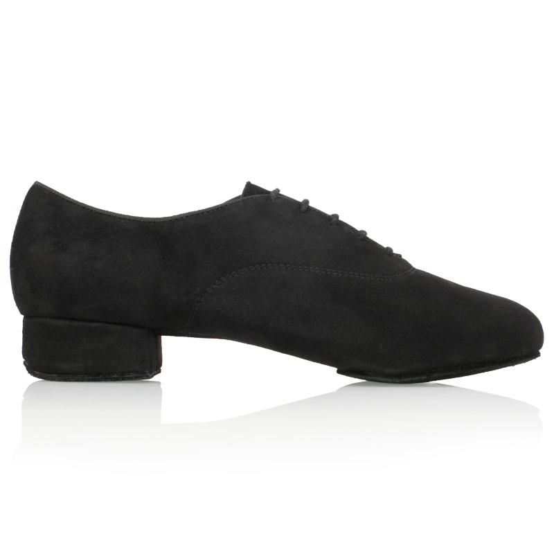 Ray Rose 335 Windrush Black Nappa Suede Leather Men's Standard Ballroom Dance Shoe with Pro-Glide Impact Heel