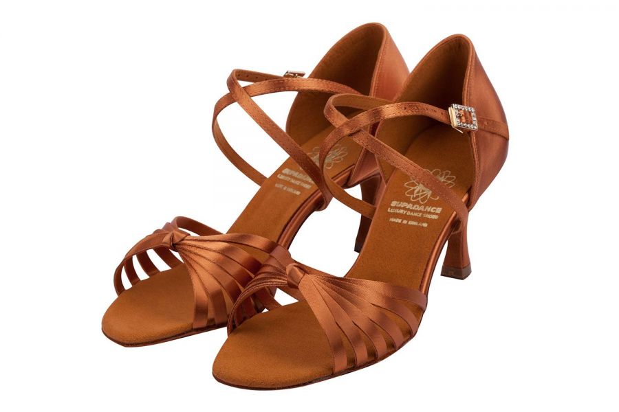 Supadance Ladies Latin Dance Shoes with Six Strap Knotted Vamp 1066