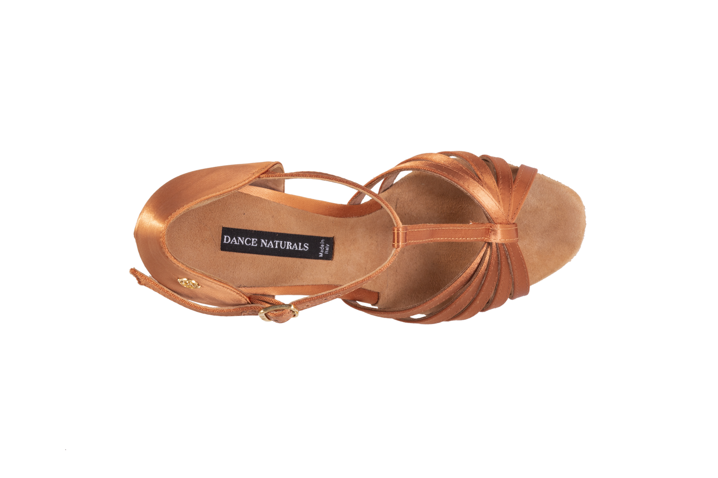 Dance Naturals Voga Latin Dance Shoe with T-Bar Strap Available in Brown or Black Satin