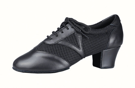 Dance America Savannah Black Leather and Mesh Ladies Practice Shoe