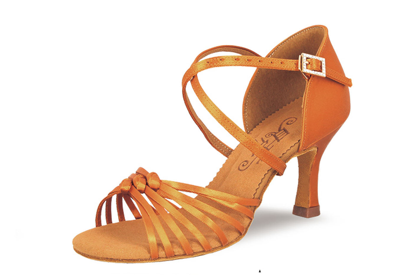 BD Dance 286 Ladies Latin Dance Shoe with Cross Ankle Strap