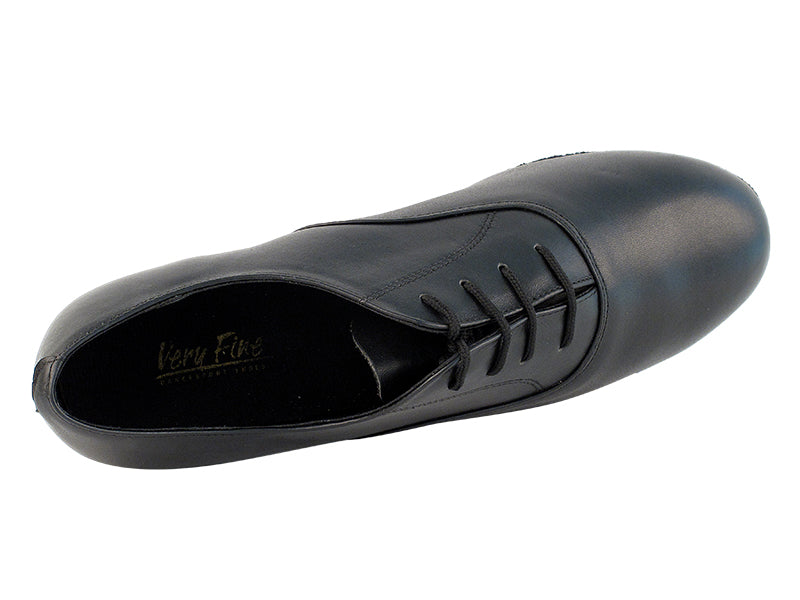 Very Fine 915108_SALE Black Leather Men's Latin Dance Shoe with Cushioned Insole for Shock Absorption & Comfort 1.5" Heel