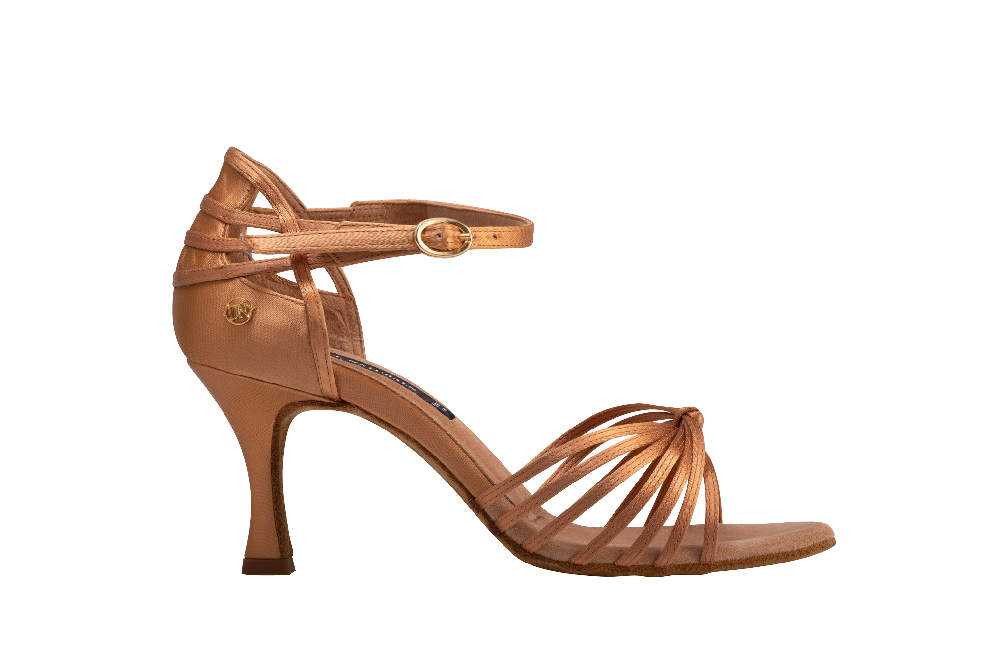 Dance Naturals 409 Perla Bronze Satin Ladies Latin Dance Shoe with Kno