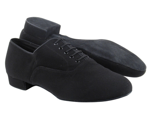 Very Fine Black Ballroom Dance Shoes for Men in Multiple Material Options 919101 In Stock