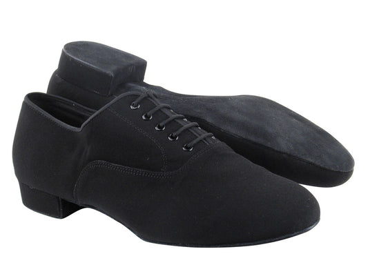 Very Fine C919101 Black Oxford Nubuck Men's Ballroom Dance Shoe with Extra Cushioned Insole