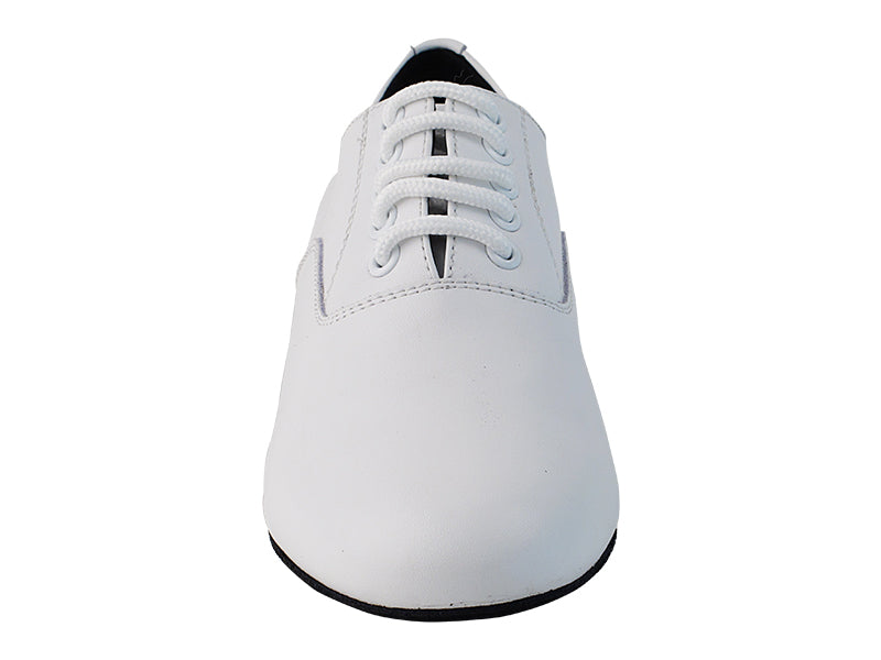 Very Fine C919101 White or Black Leather Men's Ballroom Dance Shoe with Cushioned Insole for Shock Absorption & Comfort